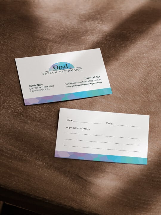 Opal Speech Pathology business cards