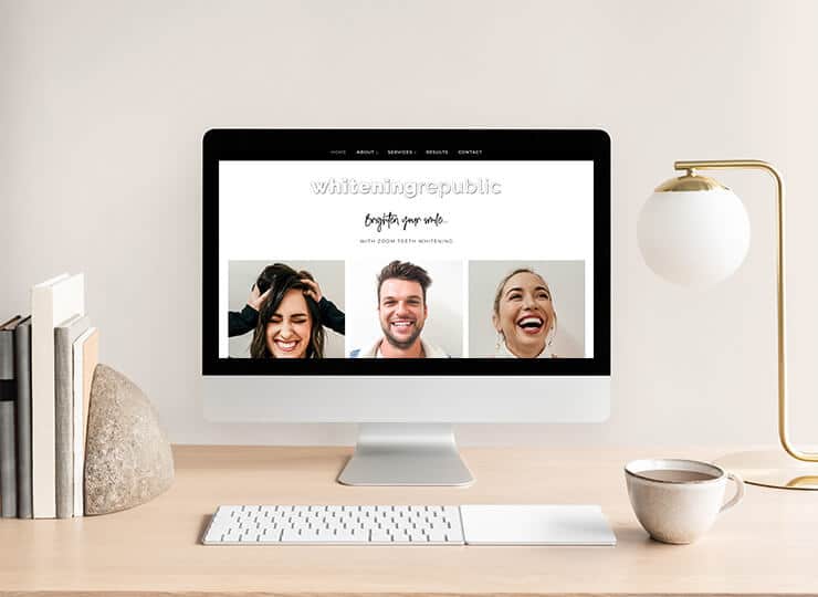 Website mockup for small business client